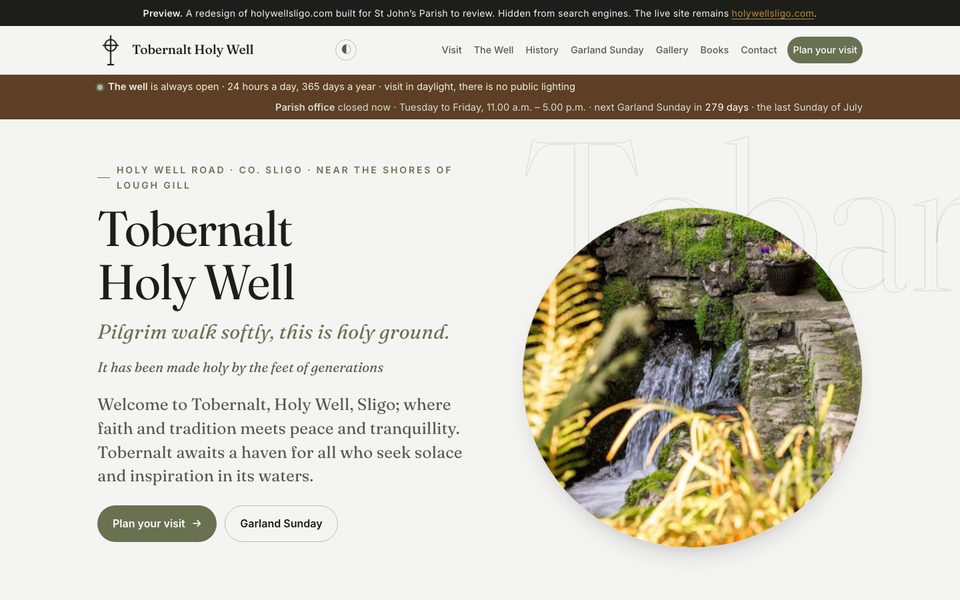 Tobernalt Holy Well preview site